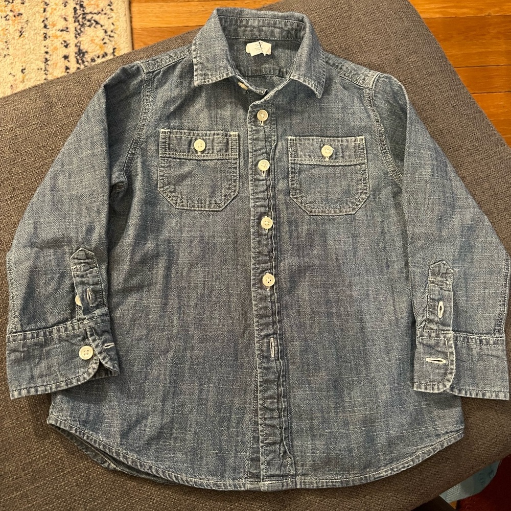 Size 3 boys CrewCuts light denim shirt